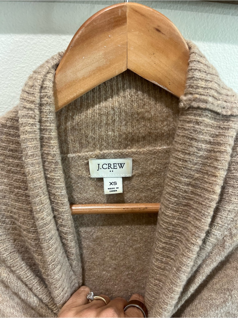 J.Crew Turtleneck Button-Side Sweater in Light Brown with button detail - Picture 3 of 5
